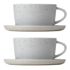 Sablo theekop met schotel 25 cl 2-pack, Cloud