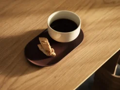 Sand bord ovaal 12,5x20 cm, Red clay