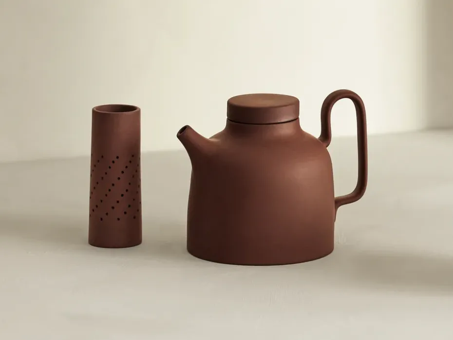 Sand theepot 65 cl, Red clay