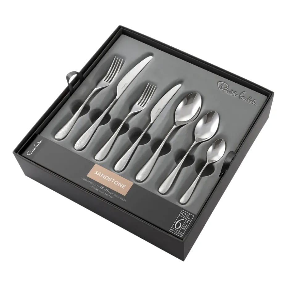 Sandstone bestekset glanzend, 42-delig