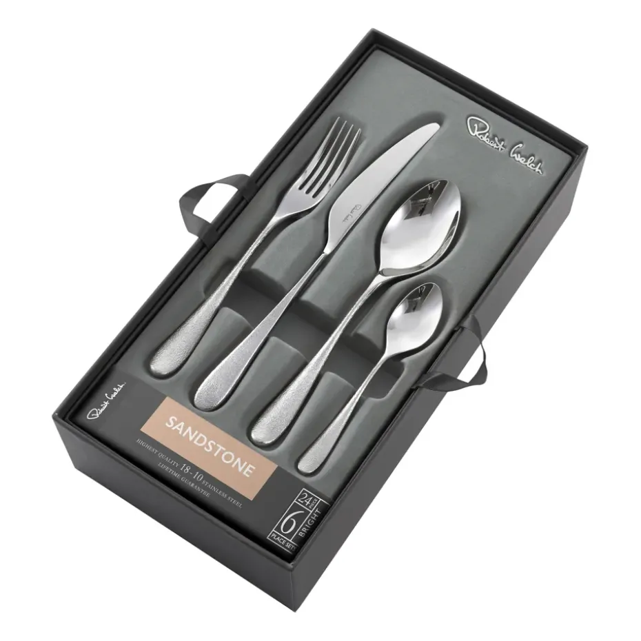 Sandstone bestekset glanzend, 24-delig