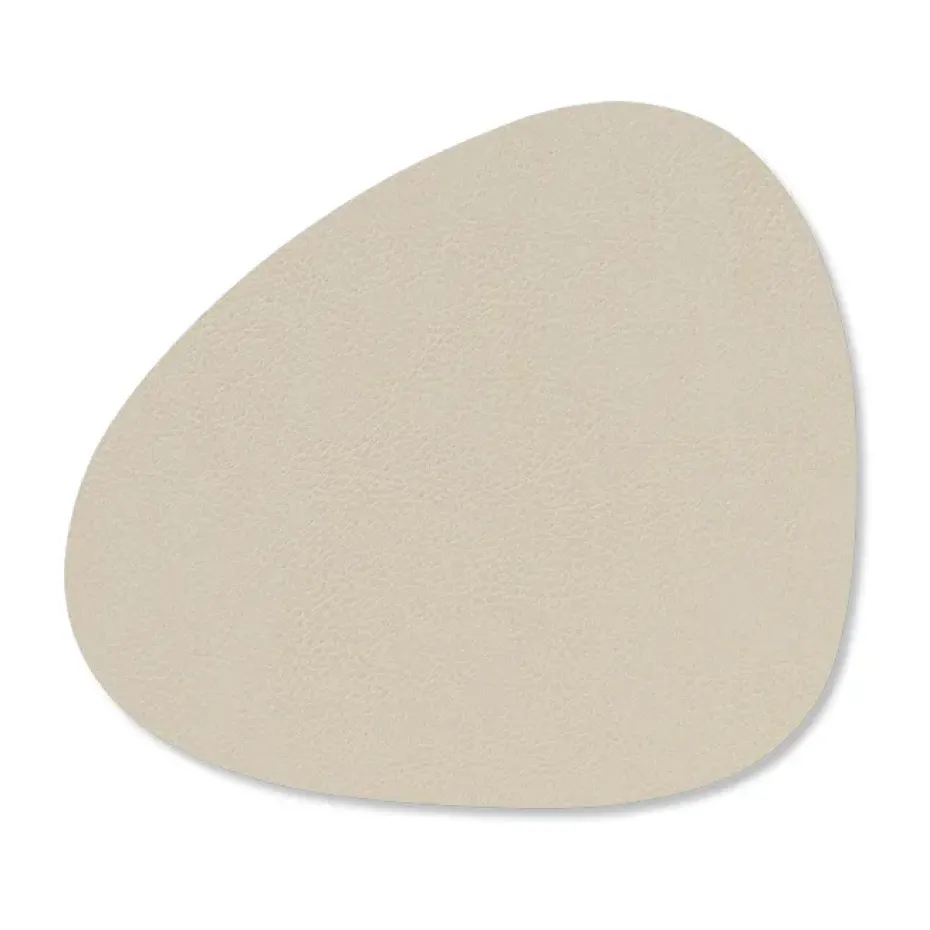 Serene glasonderzetter curve 11x13 cm, Cream