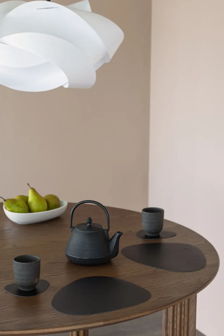 Serene glasonderzetter curve 11x13 cm, Black