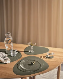 Serene glasonderzetter curve 11x13 cm, Moss