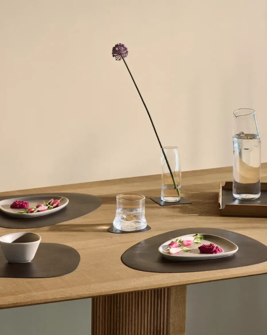 Serene glasonderzetter curve 11x13 cm, Hazel