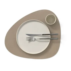 Serene placemat curve L 37x44 cm, Mole Grey