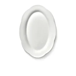 Silhouette ovaal diepe schaal L 21x30 cm 2-pack, White