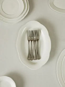 Silhouette ovaal diepe schaal L 21x30 cm 2-pack, White