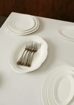 Silhouette ovaal diepe schaal L 21x30 cm 2-pack, White