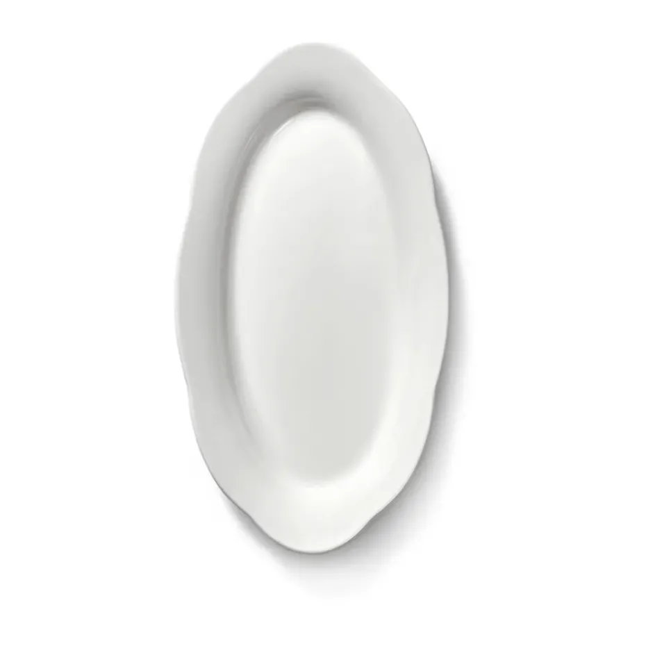 Silhouette oval diep bord S 10x18,5 cm 2-pack, White