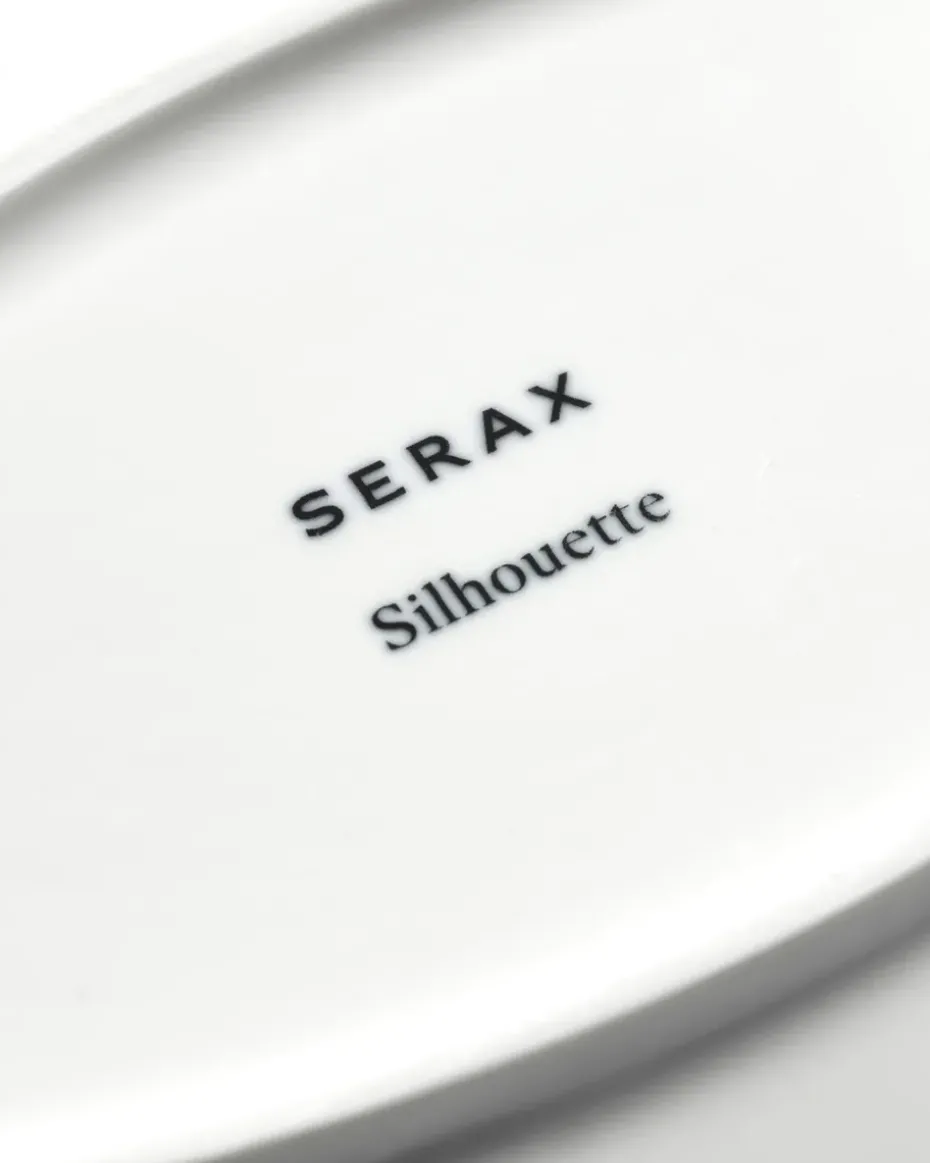 Silhouette oval diep bord S 10x18,5 cm 2-pack, White
