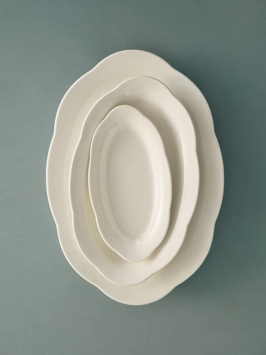 Silhouette oval diep bord S 10x18,5 cm 2-pack, White