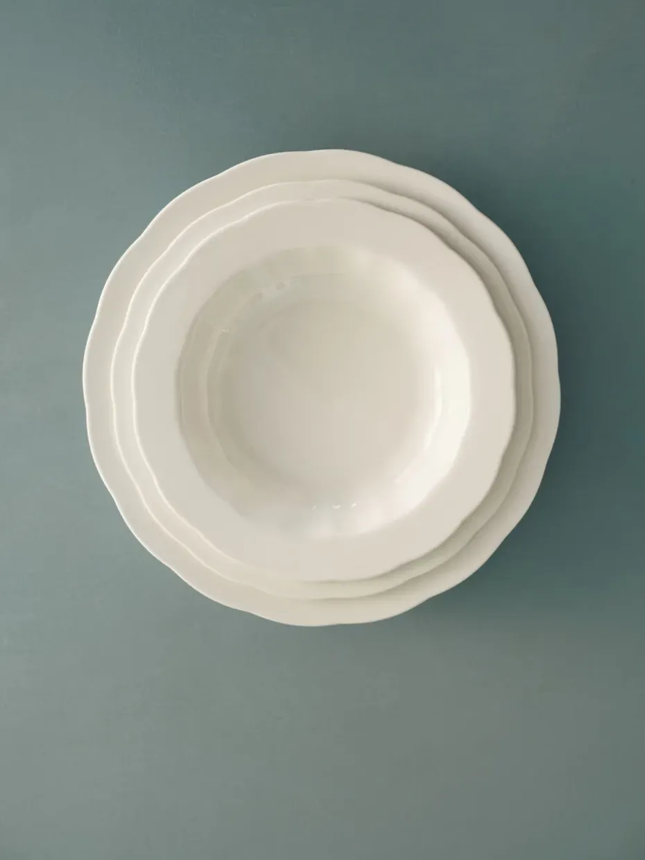 Silhouette pasta bord Ø22 cm 4-pack, White