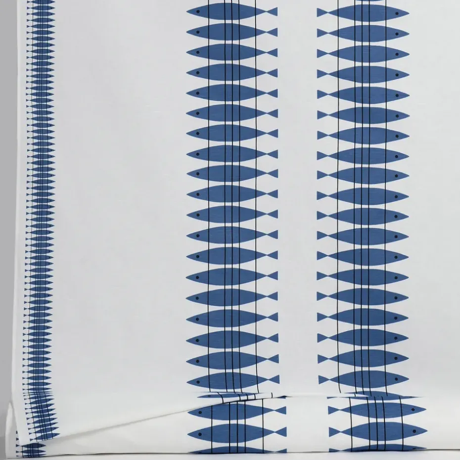 Sill gewaxte stof per meter, Blauw