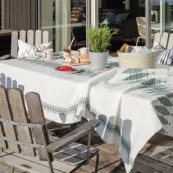 Sill gewaxte stof 145x220 cm, Groengrijs