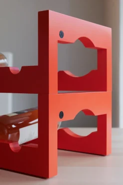 Silo stapelbaar wijnrek, Rood