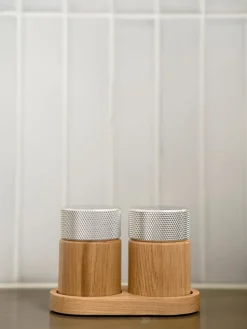 Sina zout- en pepermolen 6 cm, Eik-staal