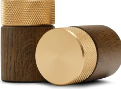 Sina zout- en pepermolen 6 cm, Donkere as-messing