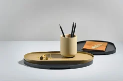 Singles dienblad ovaal 23x35 cm, Black