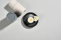 Singles eierdoppen 4-pack met houder, Black