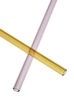 Sipsavor rietjes 200 mm 2-pack, Roze-geel