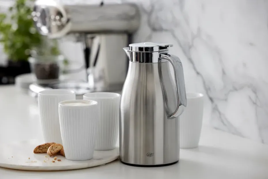 Skyline thermoskan 1 l, Gematteerd staal