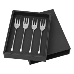 Sletten taartvorkje 4-pack, Full satin forged