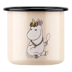 Snorkmaiden Retro emaillemok 37 cl, Beige