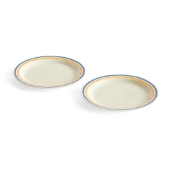 Sobremesa bord Ø24,5 cm 2-pack, Blue-yellow