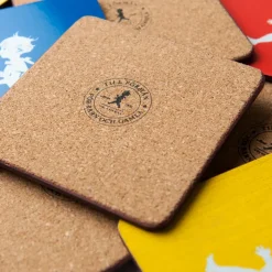 Solstickan glasonderzetter 10x10 cm 4-pack, Zwart