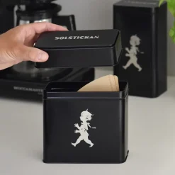 Solstickan koffiefilterblik 15,4x17 cm, Zwart