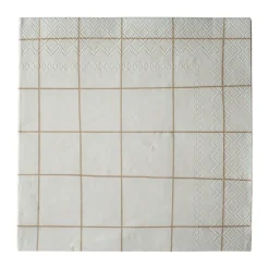 Square papieren servet 33x33 cm 20-pack, Creme
