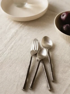 Staal bestekset 4-delig, Ongepolijst staal