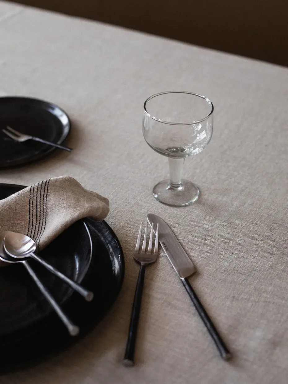 Staal bestekset 4-delig, Ongepolijst staal