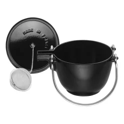 Staub ronde theekan 1,15 L, Zwart