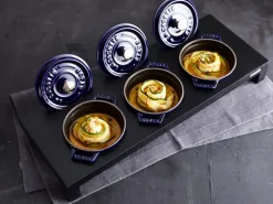 Staub serveerhouder voor 3 mini potten, Zwart