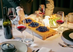 Staub serveerhouder voor 3 mini potten, Bamboe