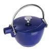 Staub theepot gietijzer rond 1,15 L, Donkerblauw