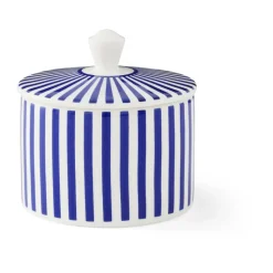 Steccato suikerpot met deksel 29 cl, Blauw-wit