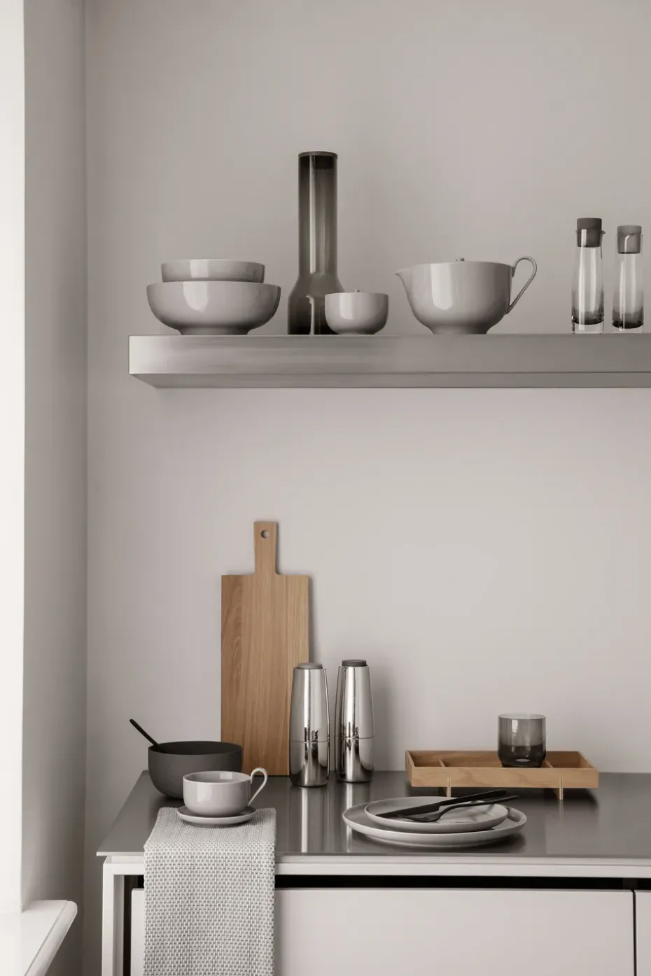 STELLA theelepel zwart, 15 cm