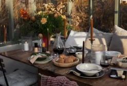 Sten schaal groot Ø28 cm, Bruin bosmarmer