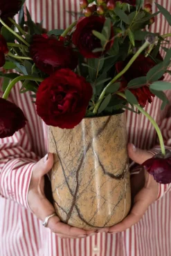 Sten wijnkoeler Ø12,5 cm, Bruine bosmarmer