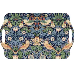 Strawberry Thief dienblad met handgreep, Blauw