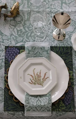 Strawberry Thief tafelloper 50x150 cm, Groen