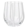 Stripe drinkglas 35 cl, Clear-white stripes