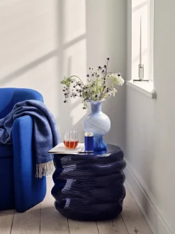 Stripe drinkglas 35 cl, Clear-white stripes