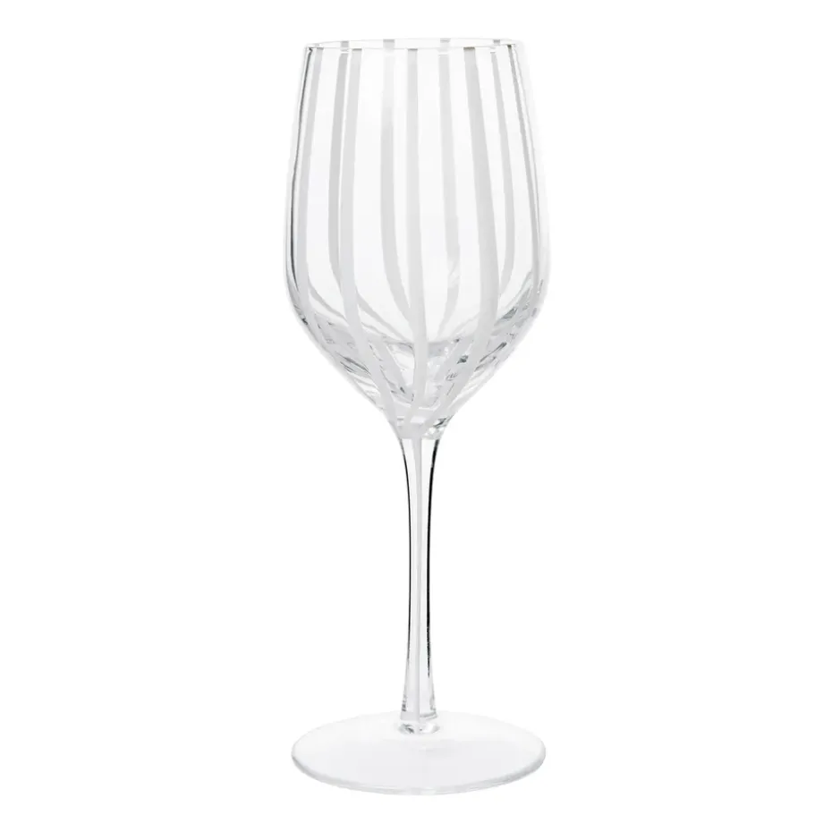 Stripe wittewijnglas 35 cl, Clear-white stripes