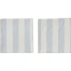 Striped servet 45x45 cm 2-pack, Ice Blue