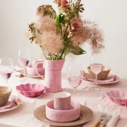 Stripes bord Ø28 cm, Cinnamon