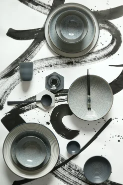 Studio Grey geribbelde kom 31 cm, Granite